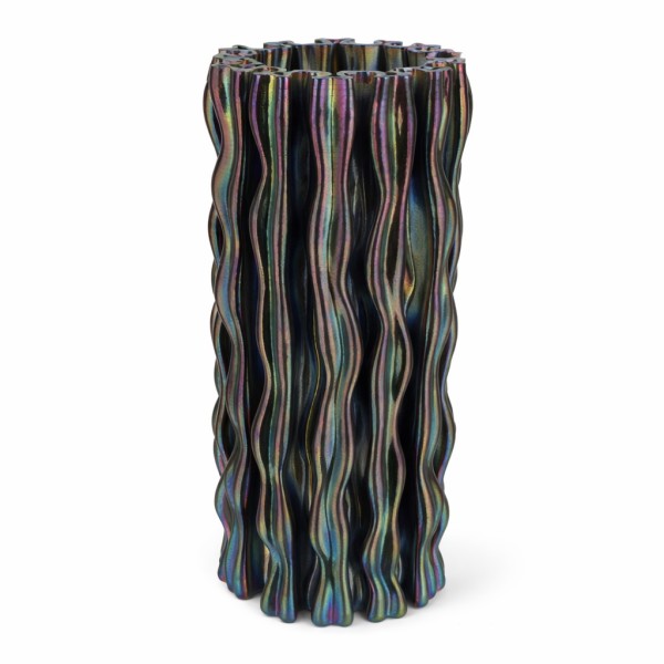 Keramik Vase Ancona gedreht,3D print -verfahren,multicolor, 16xh36 cm