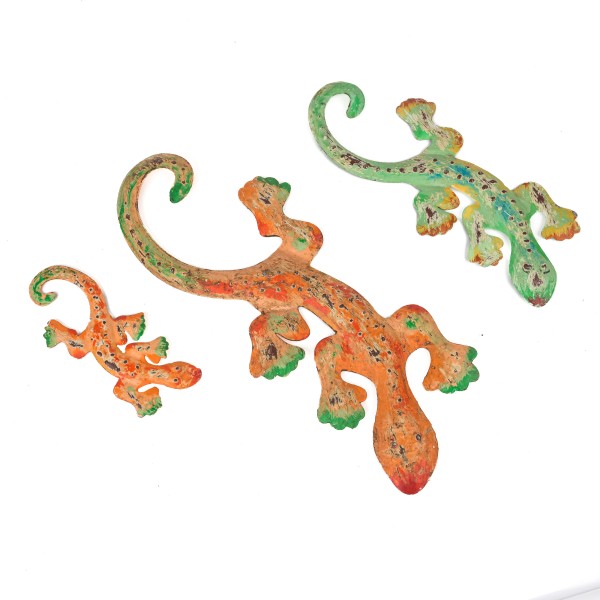 Gekko aus Metall, Wanddeko