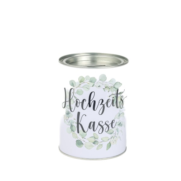 Spardose, Metall, 10x10x13.5cm Hochzeitskasse & Mr.Mrs.