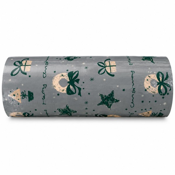 Kraftpapier 50 cm 7 Kg Merry Christmas taupe