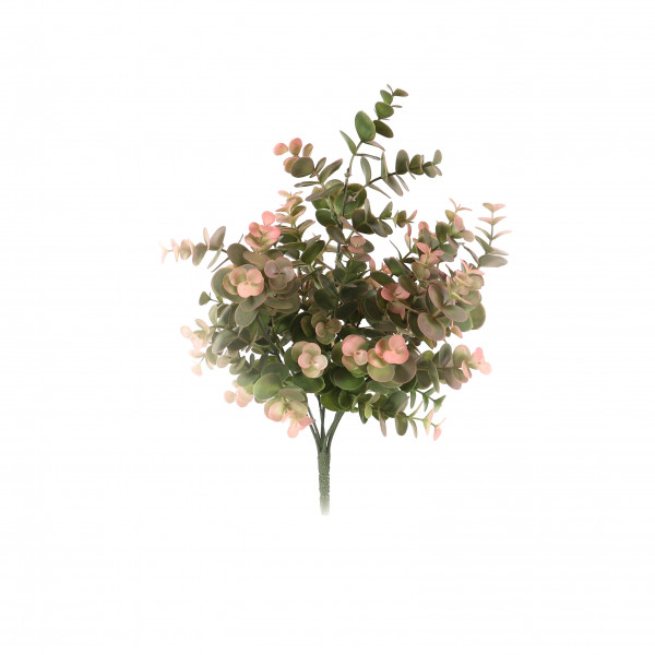 Eucalyptus-Busch x 7, 41 cm grün-rot