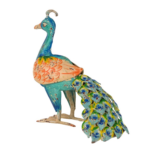 Metall Pfau Coco 27x12x26