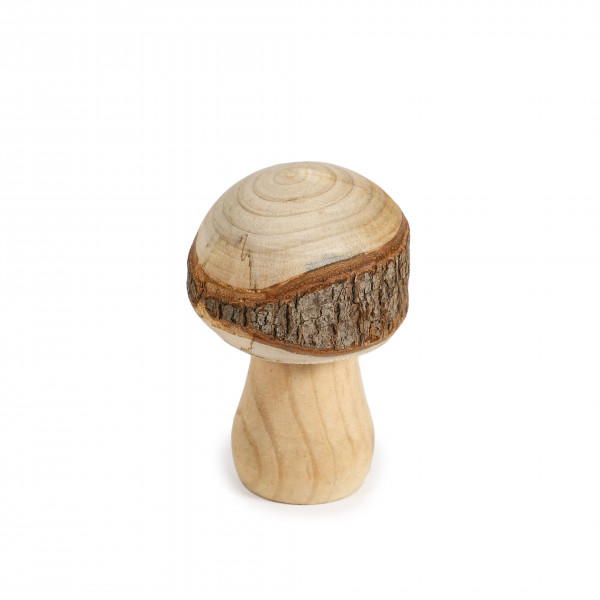 Pilz, Holz, 7x10 cm, natur+Rinde