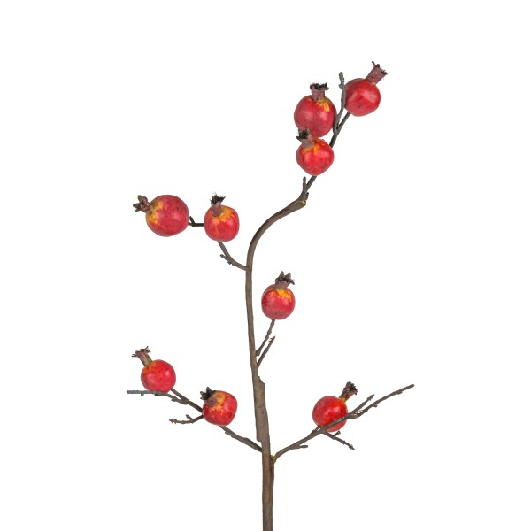 Granatapfel-Zweig, rot, 66 cm