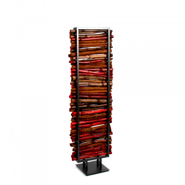 Standdeko Doppelrahmen 40x40x1 50 cm Metall anthrazit