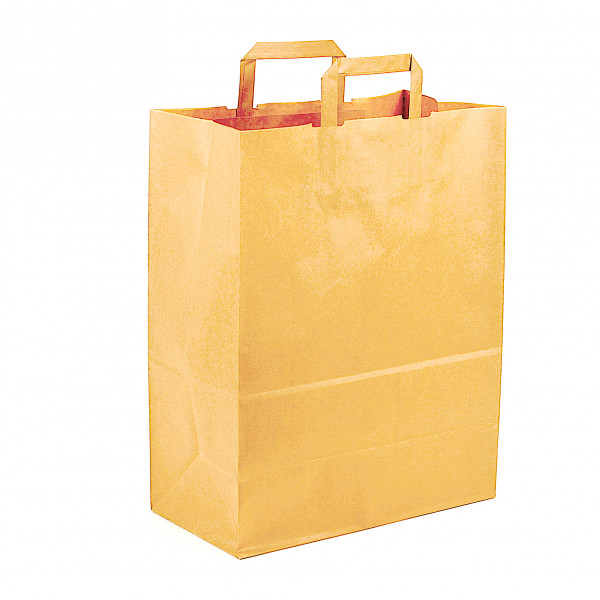 Tragetaschen aus braunem Natro npapier x 250 St. 32x12x40 cm