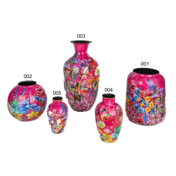 Metall-Vase Blumen-Wiese