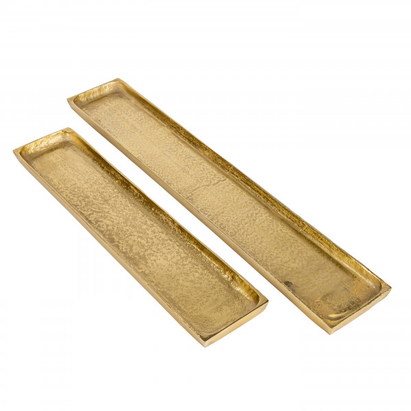 Aluguss Tray, Tischdeko, gold