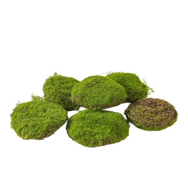 Moossteine weich, grün, Btl/6 St.