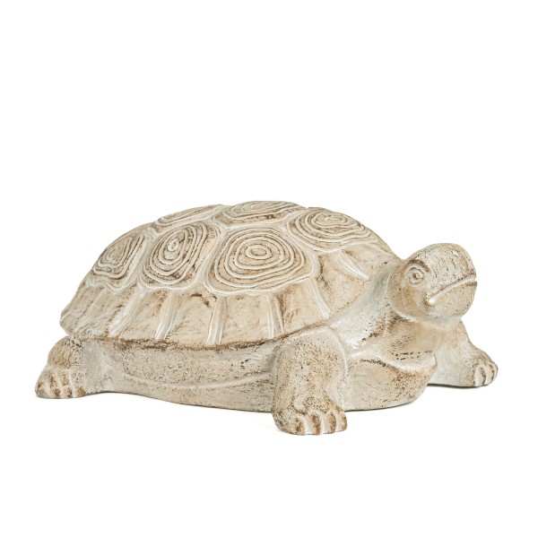 Zement-Schildkröte Walter 23x18xh 9,5 cm, sand-antik