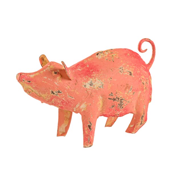 Metall-Schweinchen Babe 21x6x11 cm