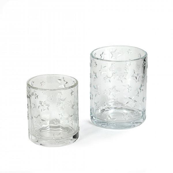 Teelichtglas Stars