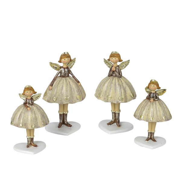 Poly Engel Ballerina 2 Mod, sortiert creme/gold