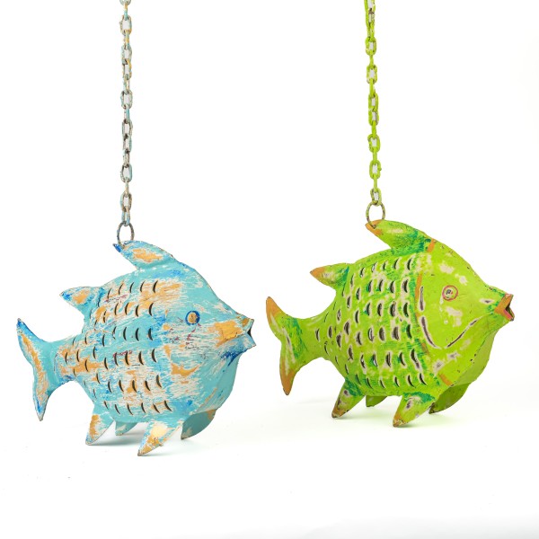 Metallfisch Flo , 32x7x22cm, zum hängen