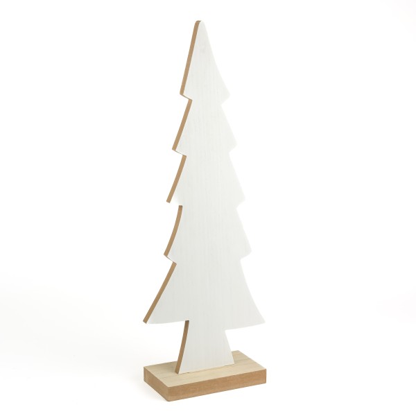 Deko-Baum, MDF, stehend, weiß 30x12x80 cm