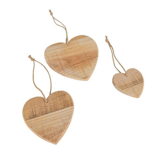 Naturholz Hänge-Herz am Juteband