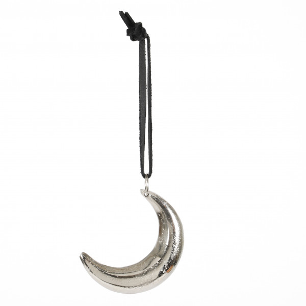 Mond z.hängen, Metall, silber 7x1x6 cm