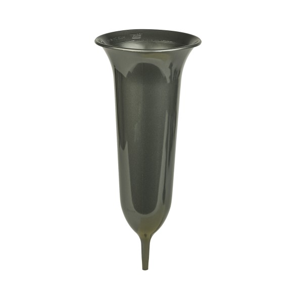 Grabvase Tulpe D 12 H 32 cm anthrazit silber