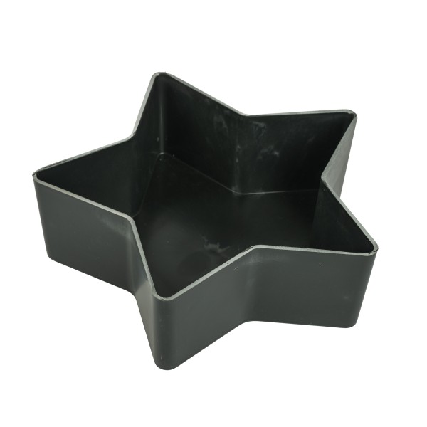 Kunststoff Sternschale, 24x24xh7 cm grau marmoriert