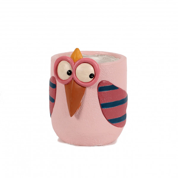 Magnesia Pflanz-Topf funny bird 21xh20 cm, rosa