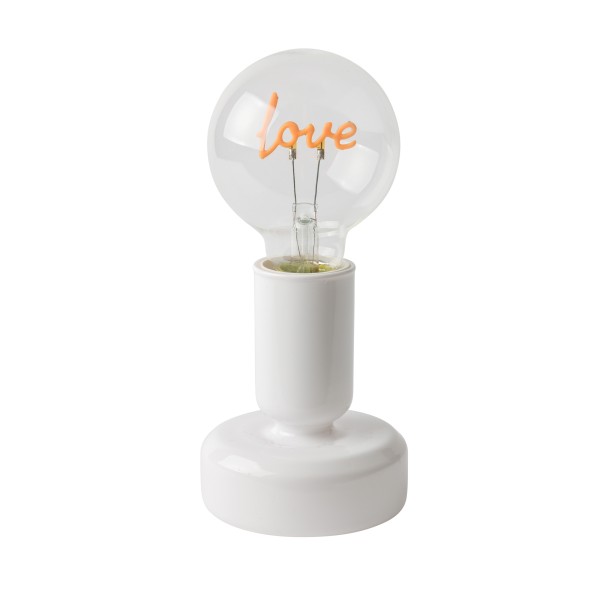 LED Love Tischlampe,10x7cm,weiß timer
