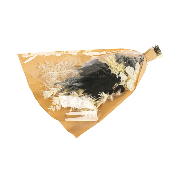 Bouquet Trockenblumen Bund 3 Farbig weiß ,grau, schwarz