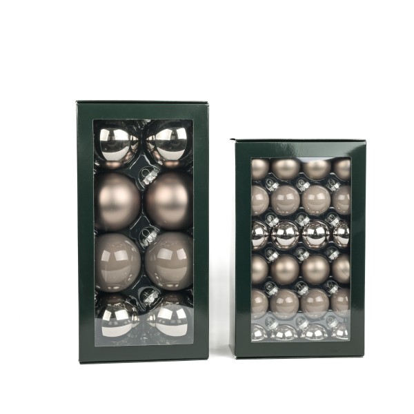 Glaskugeln, 80mm, Box/8 St. basalt