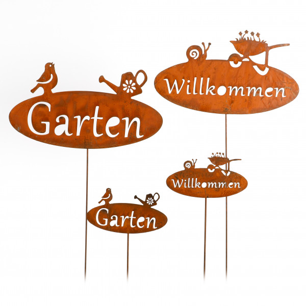 Rost - Stecker, Willkommen Garten H