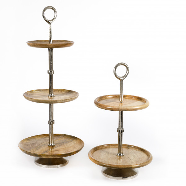 Mangoholz Etagere mit