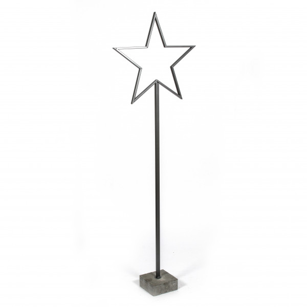 Metall Stern Astro mit Beton fuß 160 cm anthrazit