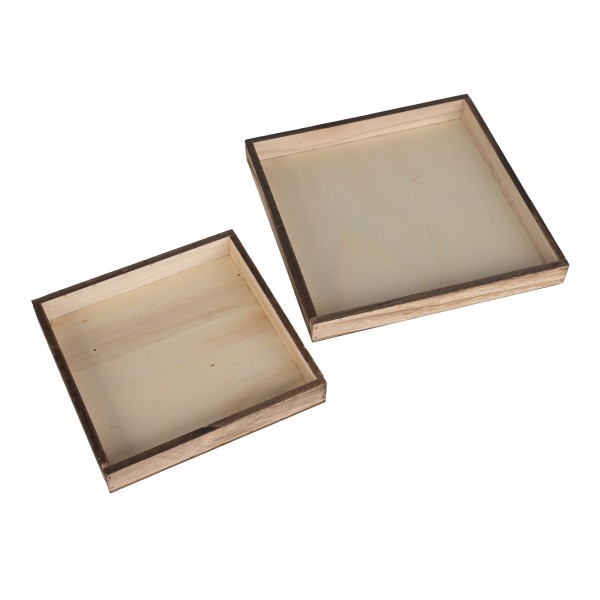 Holz-Tablett quadratisch