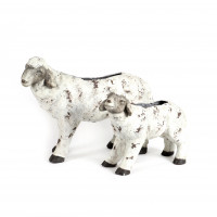 Magnesia Pflanz-Schaf Emily 63x18x44cm, weiß antik Magnesia Pflanz-Schaf Emily 63x18x44cm, weiß antik