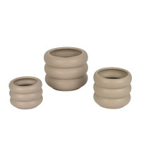 Keramik-Zylinder-Topf gewellt Keramik-Zylinder-Topf gewellt