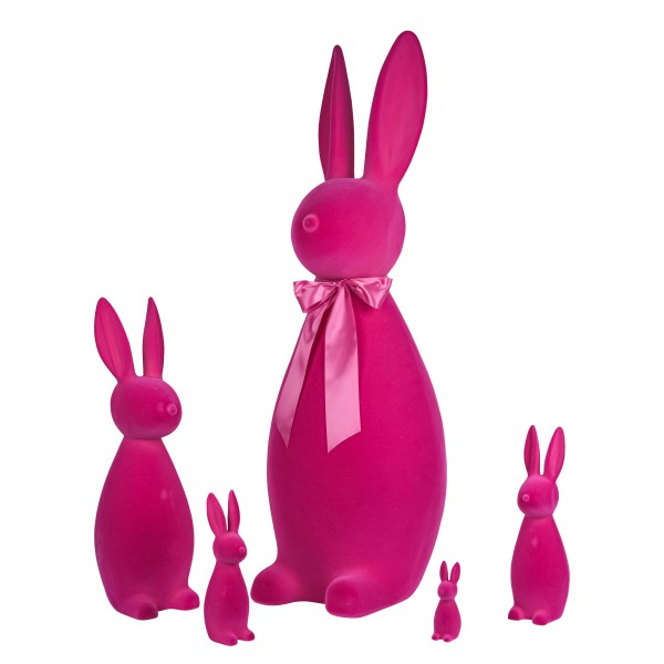 Hase stehend, Flock , Kunststoff