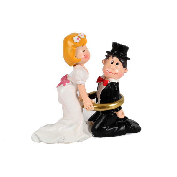 Hochzeitspaar ca. 8 cm mit Ringen