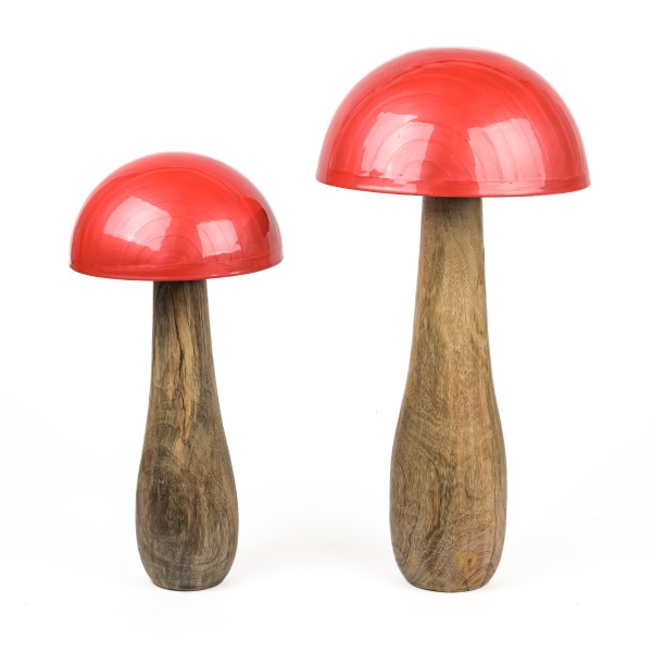 Holz-Pilz mit Metallkappe