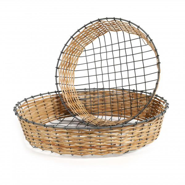 Korbteller Rotin Rattan-Draht