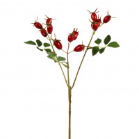 Hagebuttenpick mit Laub, rot 40 cm Hagebuttenpick mit Laub, rot 40 cm