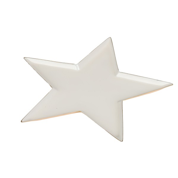 Stern-Teller Petita weiß-gold 20 x 1 cm