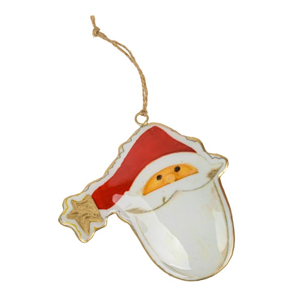 Metall Nikolaus 12x12cm, zum hängen, in Geschenkbox