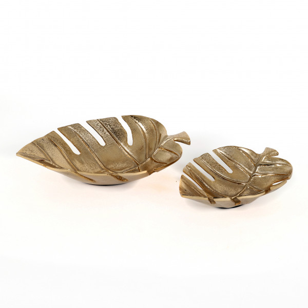 Blattschale Sanaá Aluminium, gold