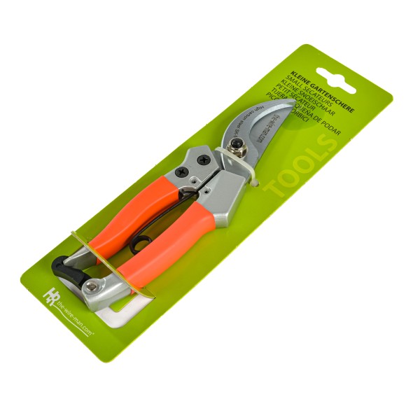 Kleine Gartenschere 180 mm Karbonstahl mit Verriegelung