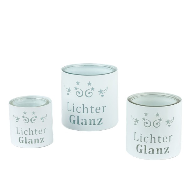 Metall-Windlicht Lichterglanz mit Glas