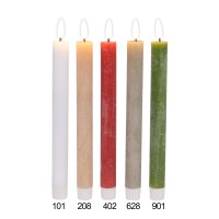 LED-Stabkerze, 245x22mm, 6h Timer, rustik LED-Stabkerze, 245x22mm, 6h Timer, rustik