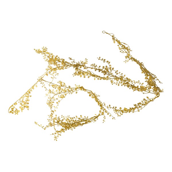 Mini-Blatt-Girlande, gold, 192cm