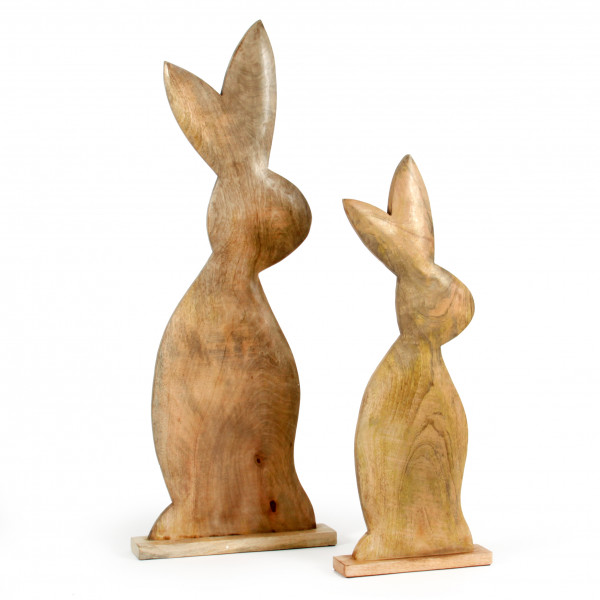 Standdeko Hase Fips Holz