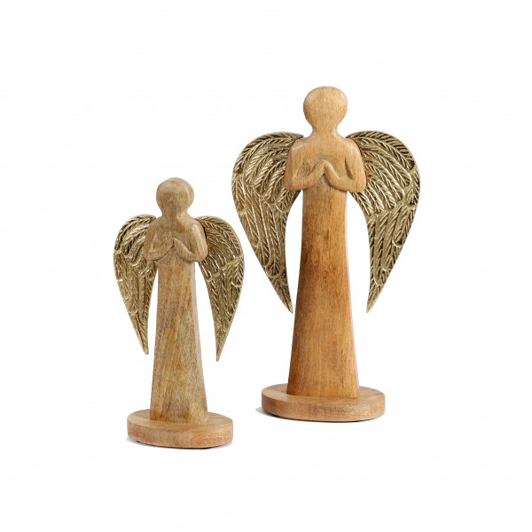 Engel, Holz mit goldenen Metallflügeln