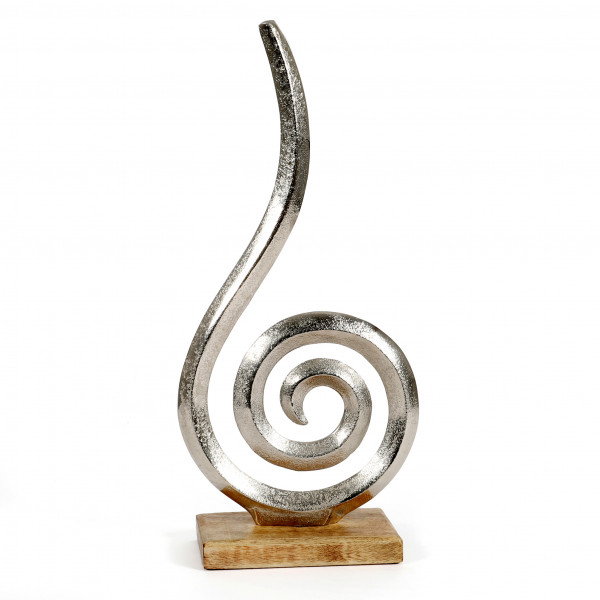 Standdeko Symbol Aluminium-Holz, 49x23x10 cm