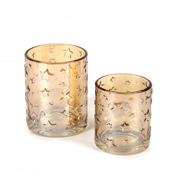 Teelichtglas Stars