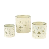 Metall-Windlicht Sternen-Meer mit Glas Metall-Windlicht Sternen-Meer mit Glas